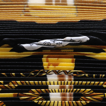 Hermes Silk Plisse Eperon D Or Scarf 90 Black Gold 6 of 6