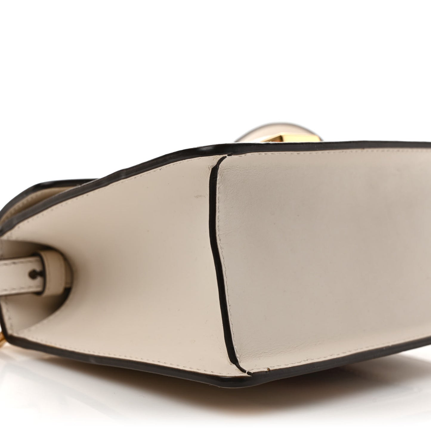 Calfskin Mini Sylvie Top Handle Bag White
