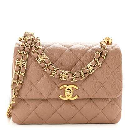 Chanel Caviar Quilted Mini Coco First Flap Beige 1 of 10