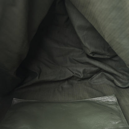 Loewe Paper Calfskin Fold Shopper Tote Green 5 of 10