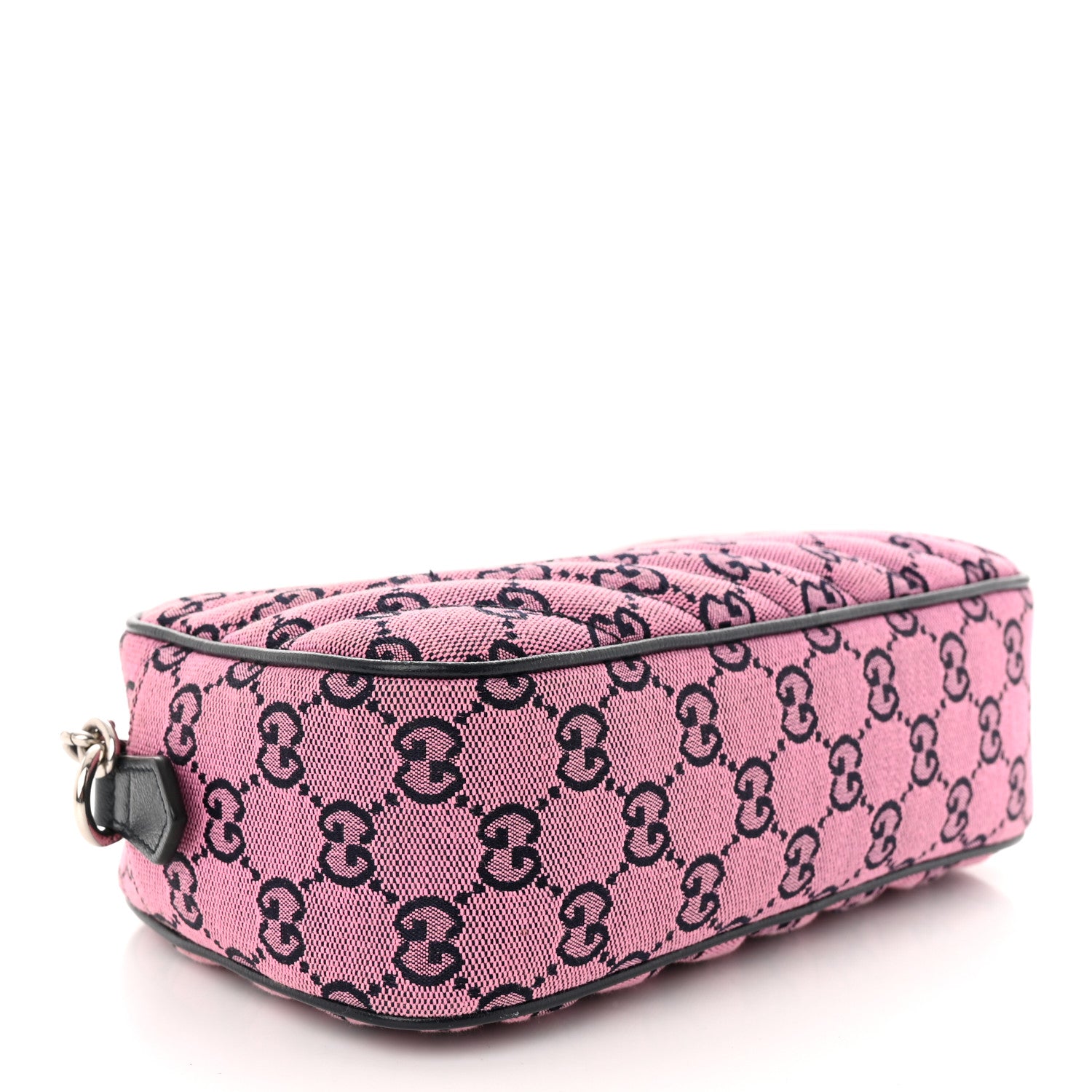Gucci Monogram Multicolor Matelasse Diagonal Small GG Marmont Chain Shoulder Bag Pink Blue 4 of 10
