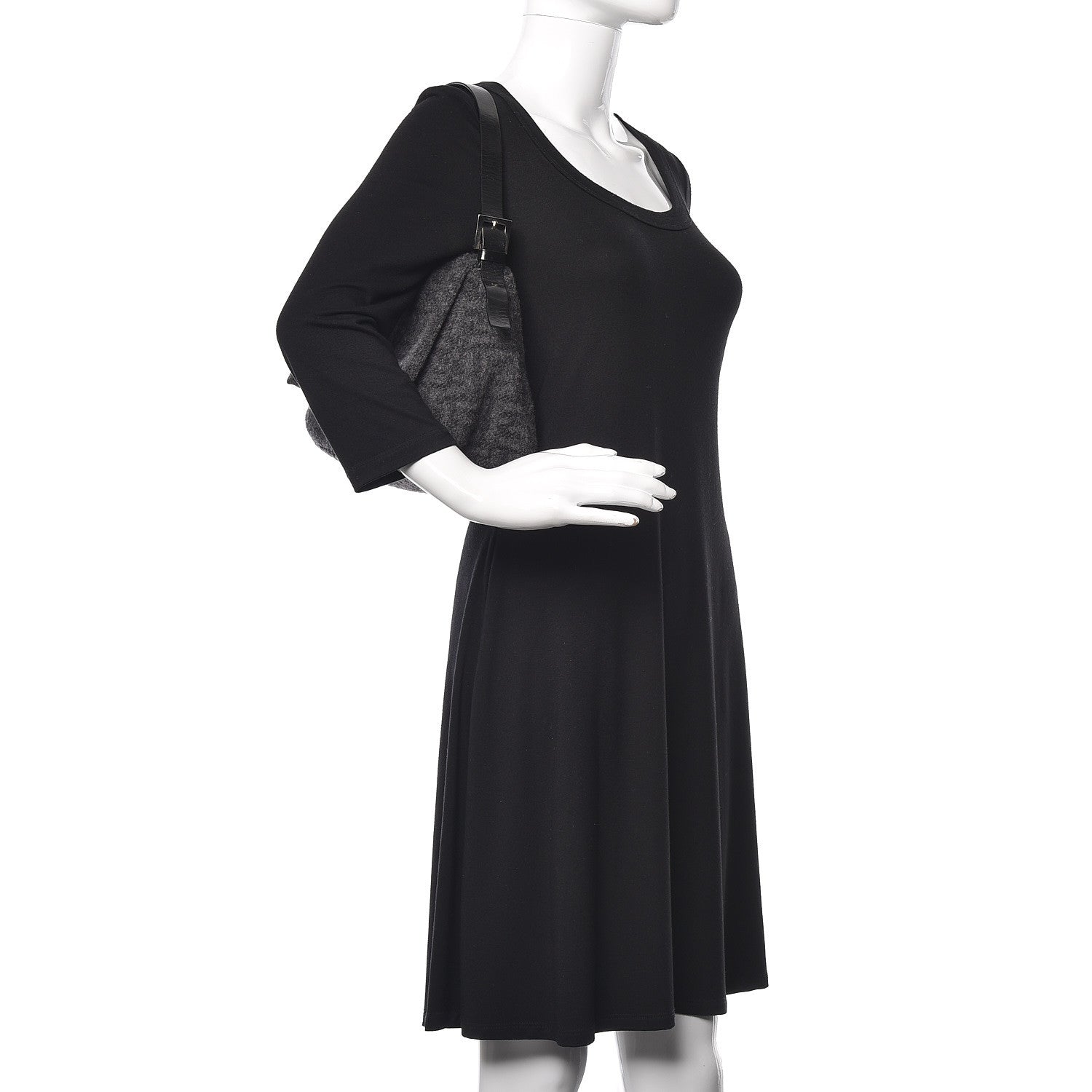 Fendi Wool Zucca Mama Baguette Grey 2 of 10