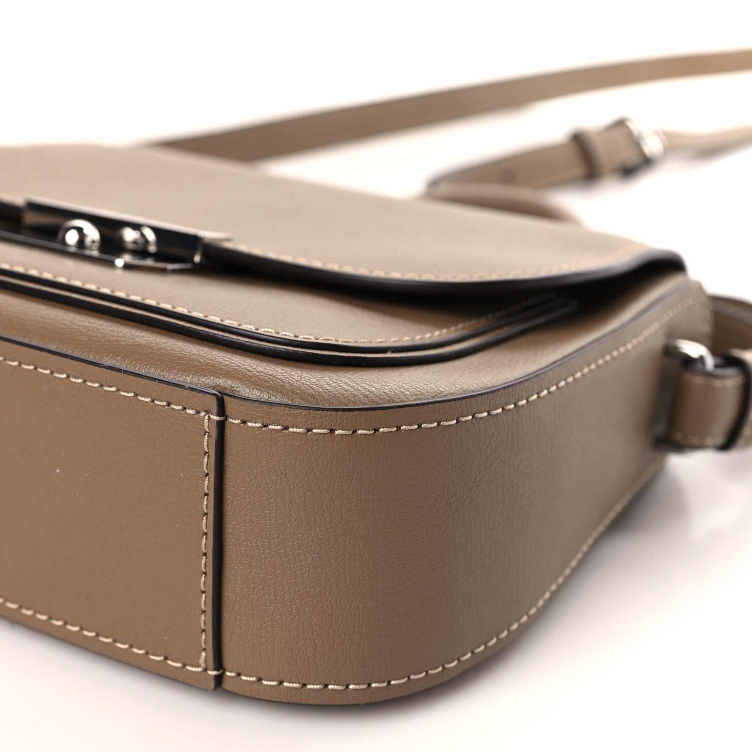 Marc Jacobs MARC JACOBS Calfskin Mini Rider Top Handle Brown 8 of 8