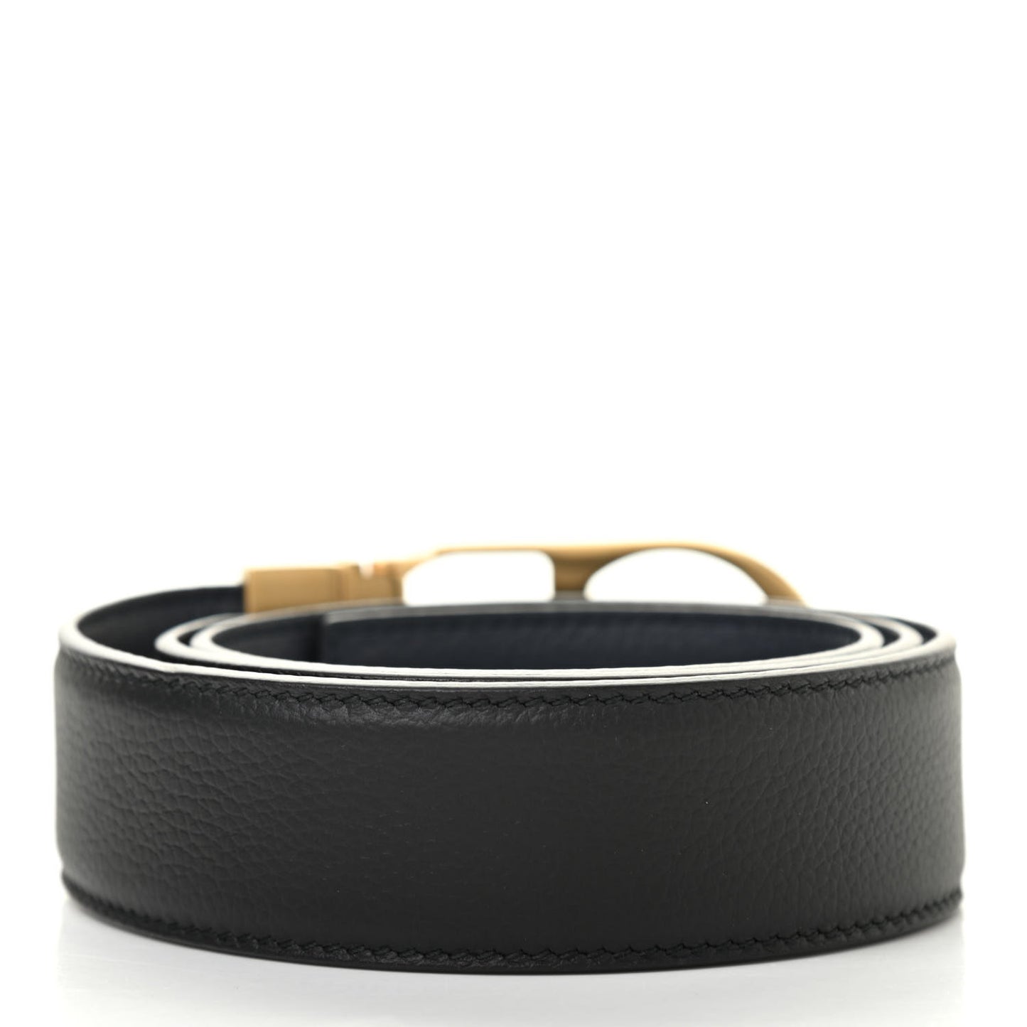 Calfskin 30 Montaigne Reversible Belt 95 Black Navy