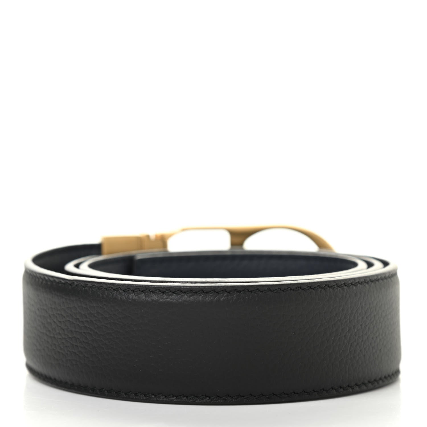 Christian Dior Calfskin 30 Montaigne Reversible Belt 95 Black Navy 2 of 7