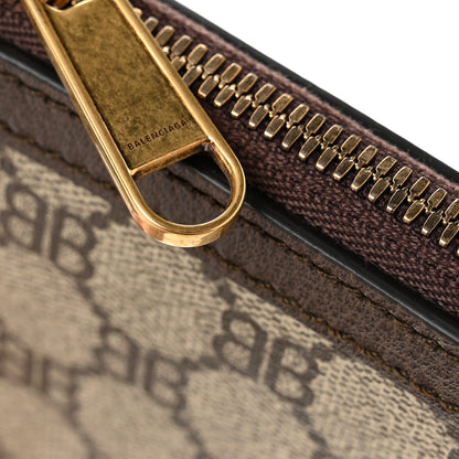 Gucci X BALENCIAGA BB Supreme Monogram Web Ophidia Wristlet Beige New Acero 9 of 9