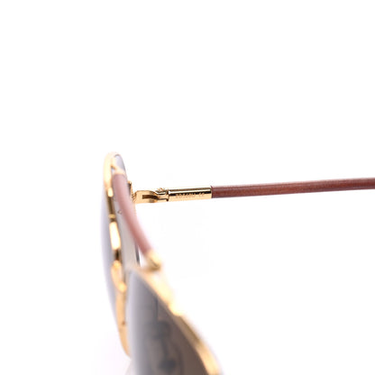 Louis Vuitton Monogram Aviator Sunglasses Z0568U Brown 6 of 8