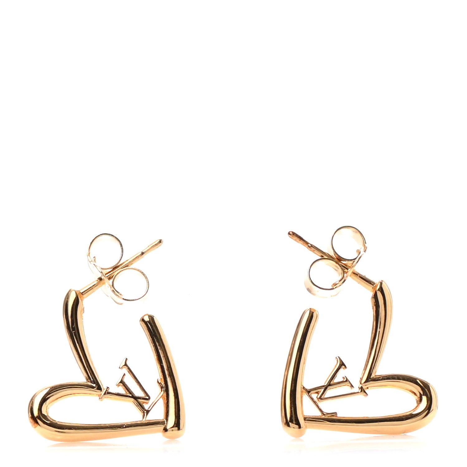 Louis Vuitton Fall In Love Heart Earrings PM Gold 1 of 7