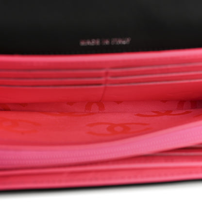 Chanel Calfskin Quilted Cambon Gusset Flap Wallet Black 5 of 9