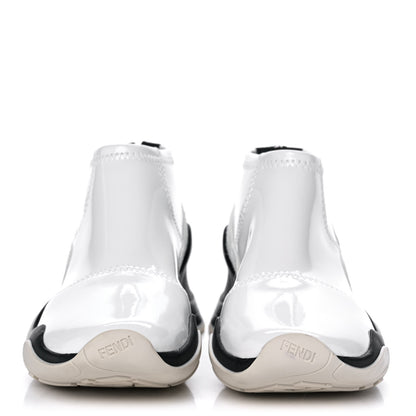 Fendi Vernice High-Tech Womens FFluid Zip Up Sneakers 38 White Black 2 of 10
