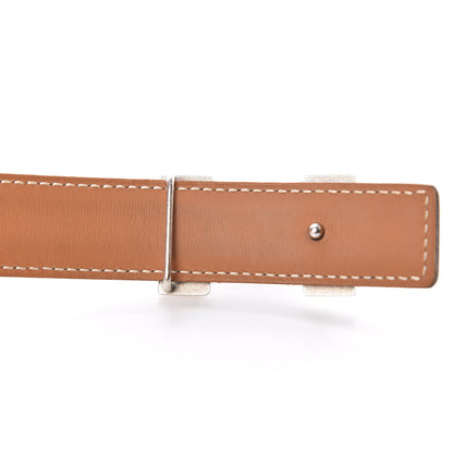 Hermes Box Chamonix 24mm Constance H Belt 65 Black Natural 10 of 16