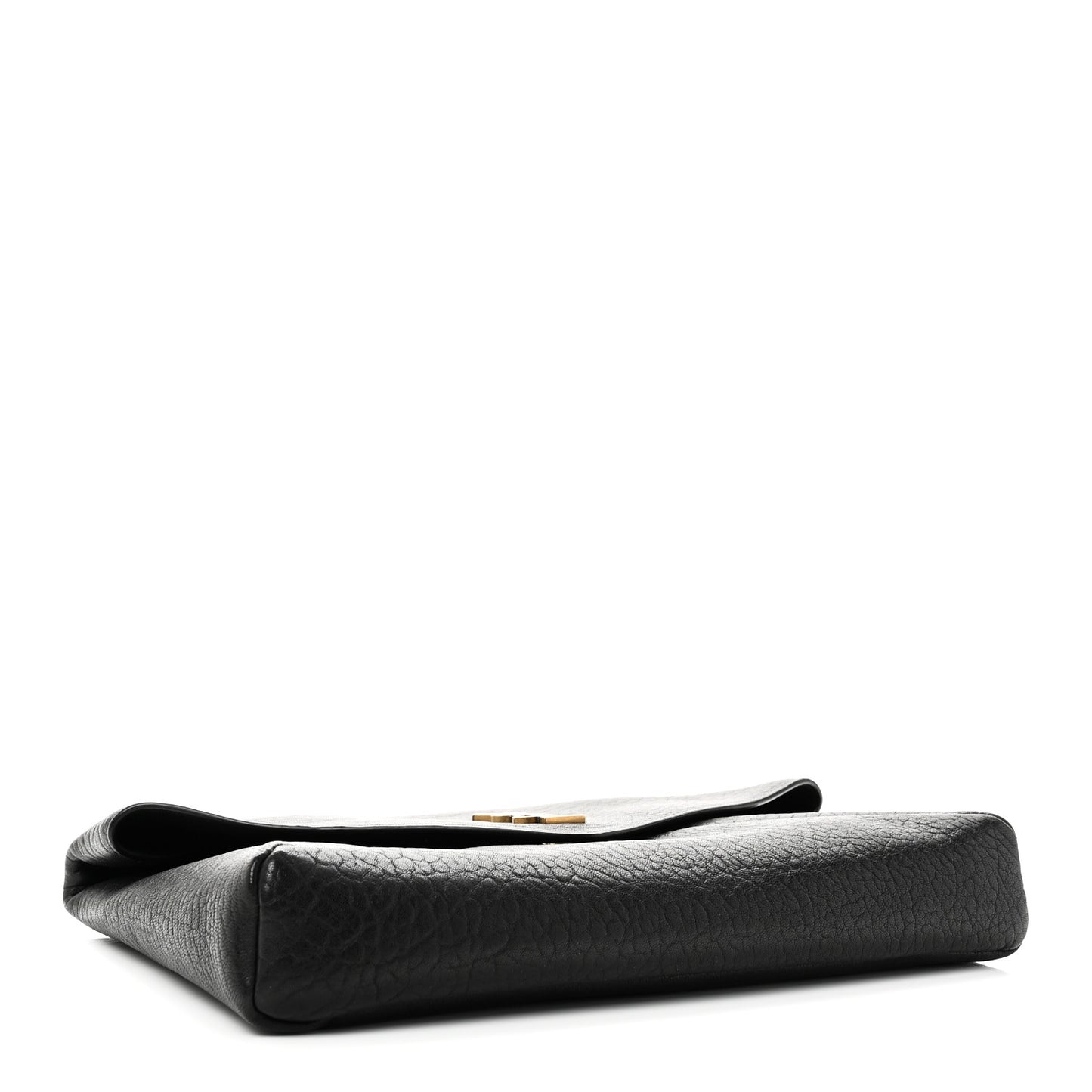 Grained Lambskin Cassandre Envelope Pouch Black