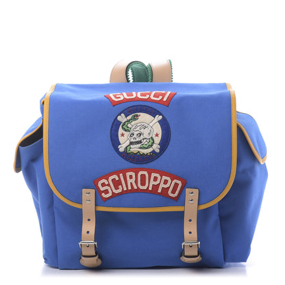 Gucci Canvas Childrens Sciroppo Patch Backpack Blue 1 of 11