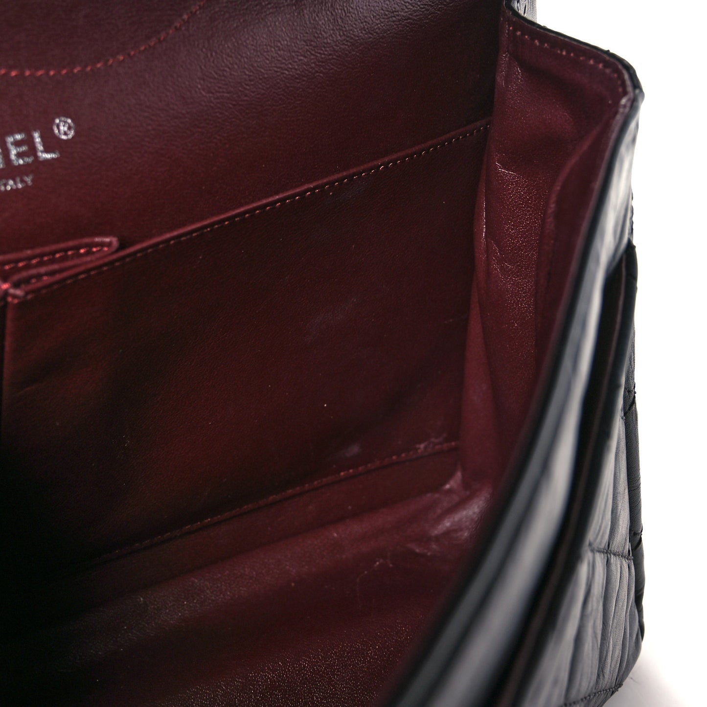 Aged Calfskin Quilted 2.55 Reissue 227 Flap Black
