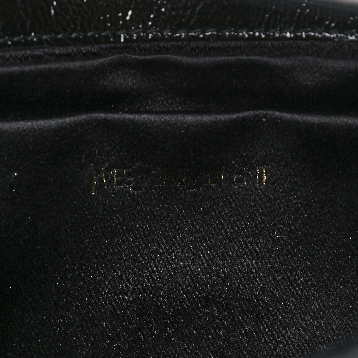 Textured Patent Monogram Large Belle De Jour Clutch Black