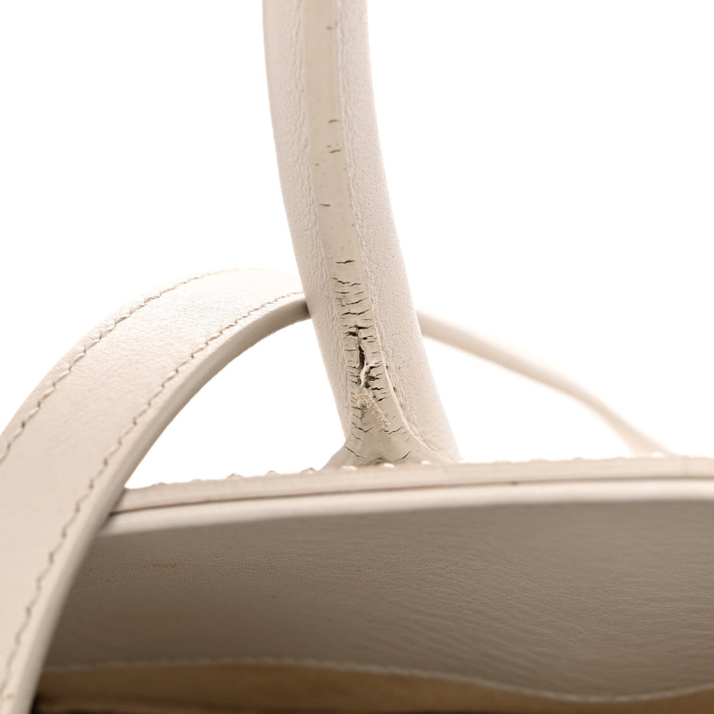 Calfskin Studded Small Sac De Jour White