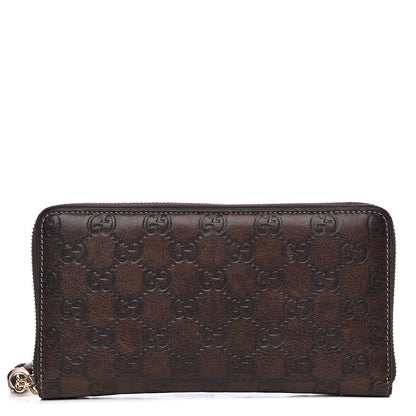 Gucci Guccissima Bamboo Tassel Zip Around Wallet Brown 1 of 14