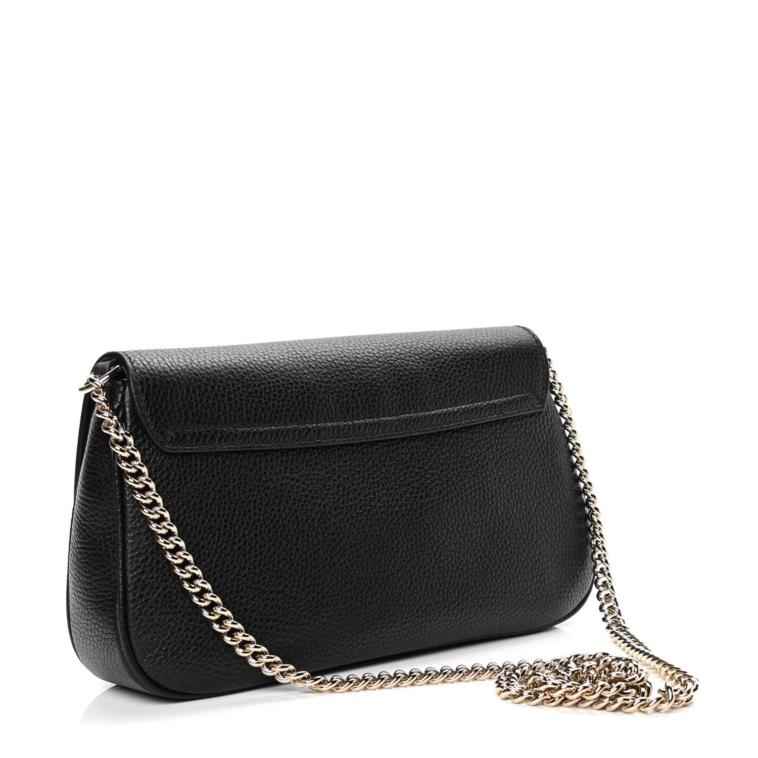 Gucci Pebbled Calfskin Medium Soho Flap Crossbody Black 2 of 4