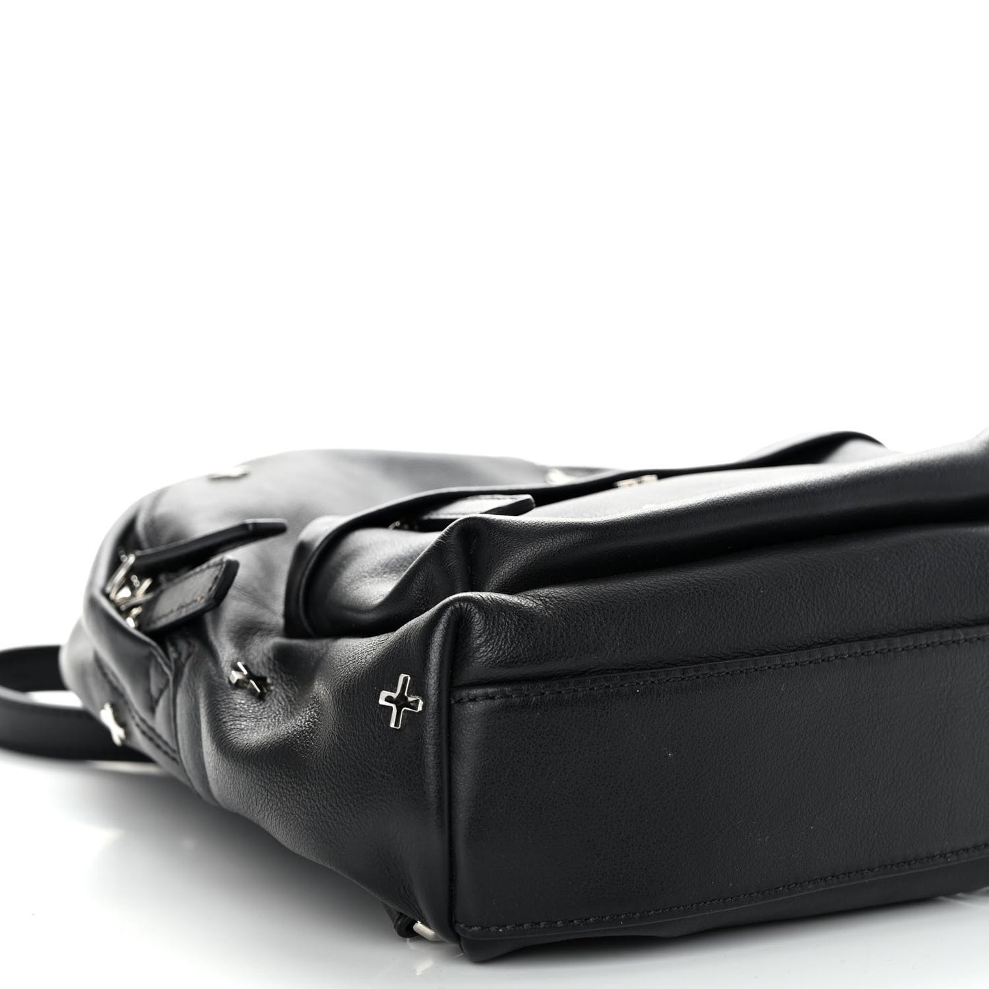 Smooth Calfskin Nano Cross Backpack Black