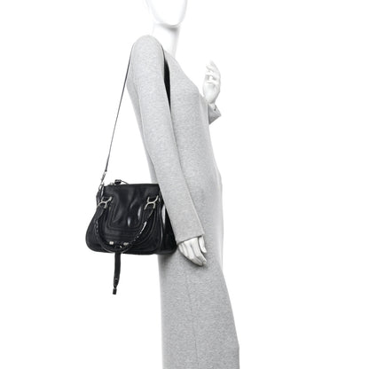 Chloe Natural Shiny Calfskin Small Marcie Satchel Black 2 of 10