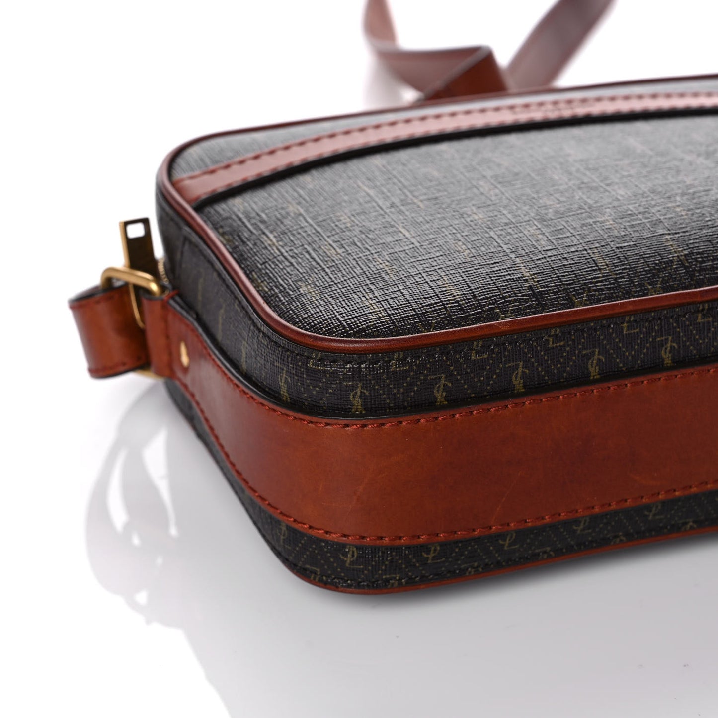 Canvas Smooth Calfskin Le Monogramme Camera Bag Chestnut