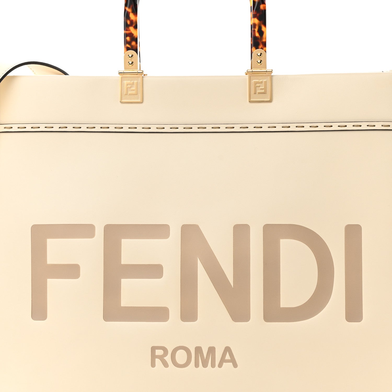 Fendi Vitello King Plexiglass Medium Fendi Sunshine Shopper Tote White Ice 8 of 12