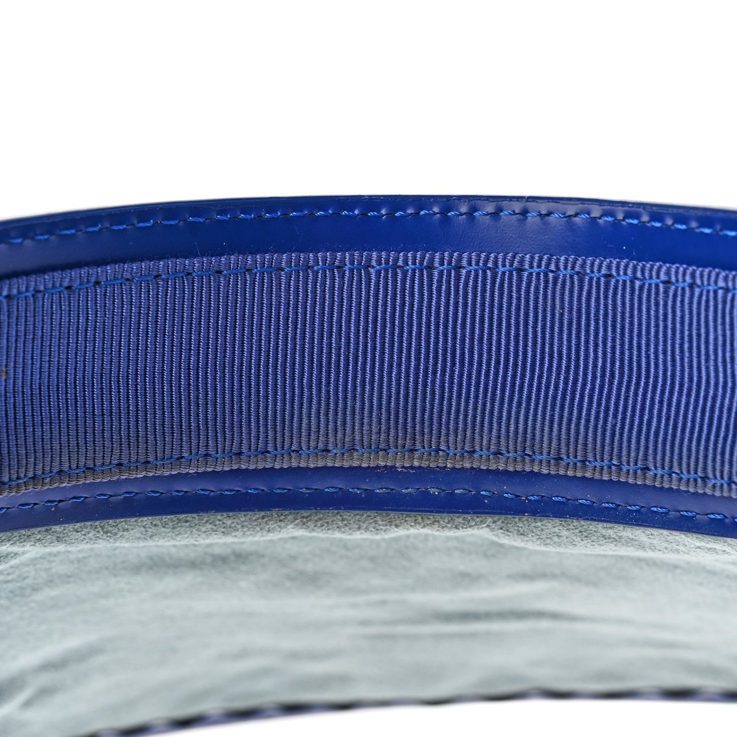 Calfskin Raffia Monogram Strawgram Visor Blue