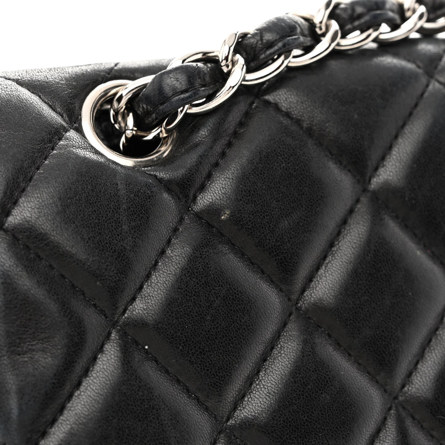 Lambskin Quilted Maxi Single Flap Black
