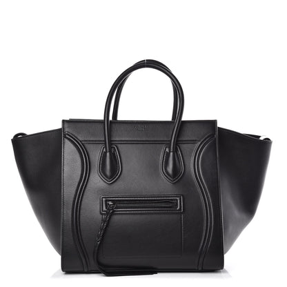 Celine Supple Calfskin Medium Phantom Luggage Black 1 of 11