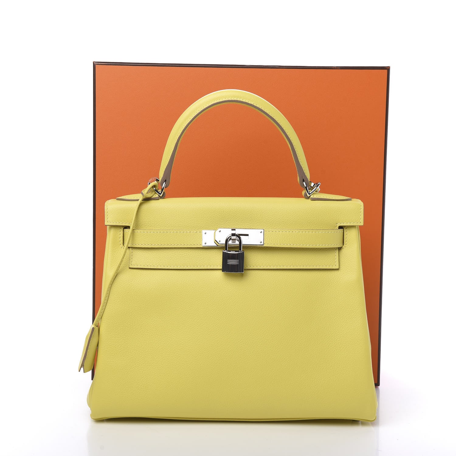 Hermes Evercolor Kelly Retourne 28 Lime 7 of 7