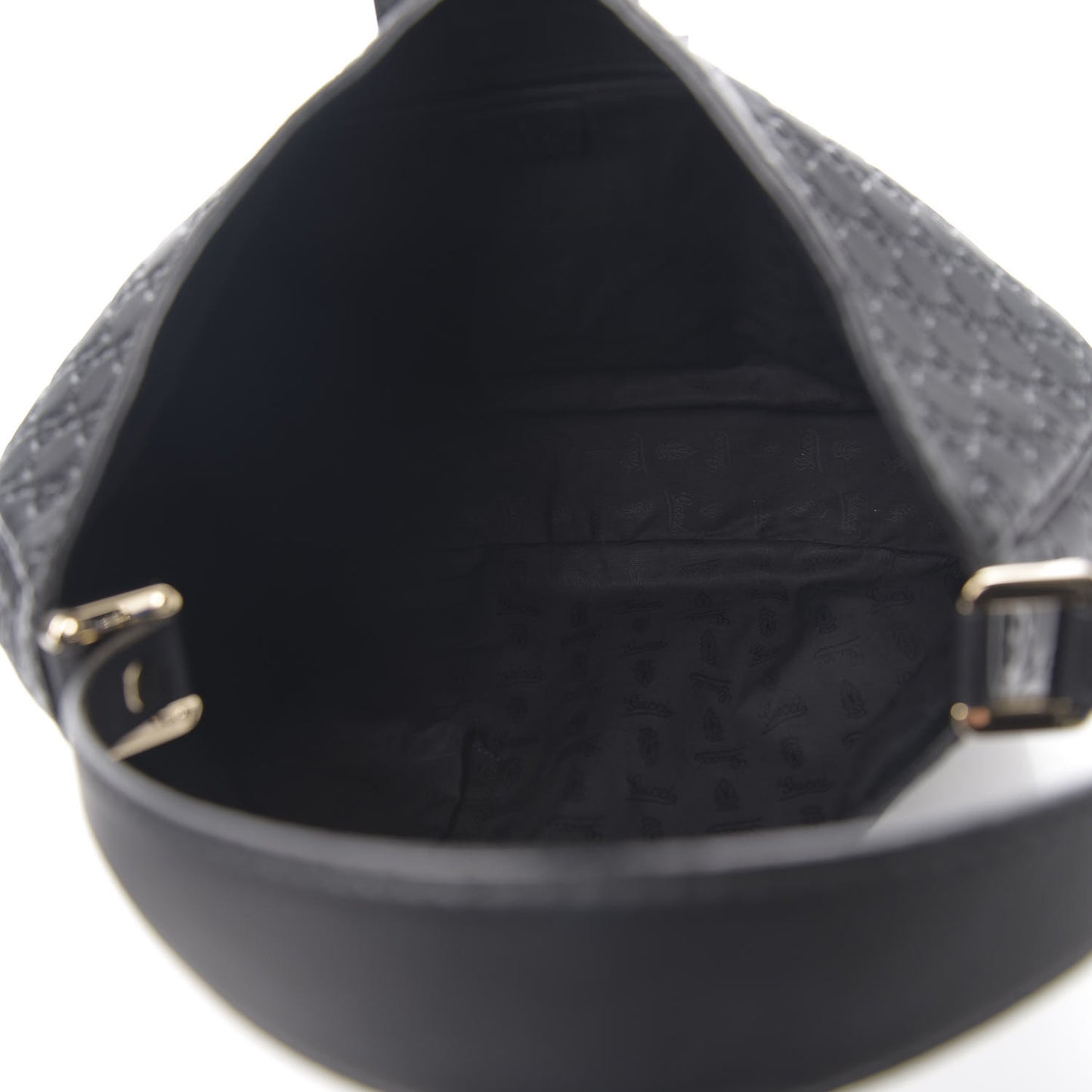 Guccissima Large New Ladies Web Hobo Black