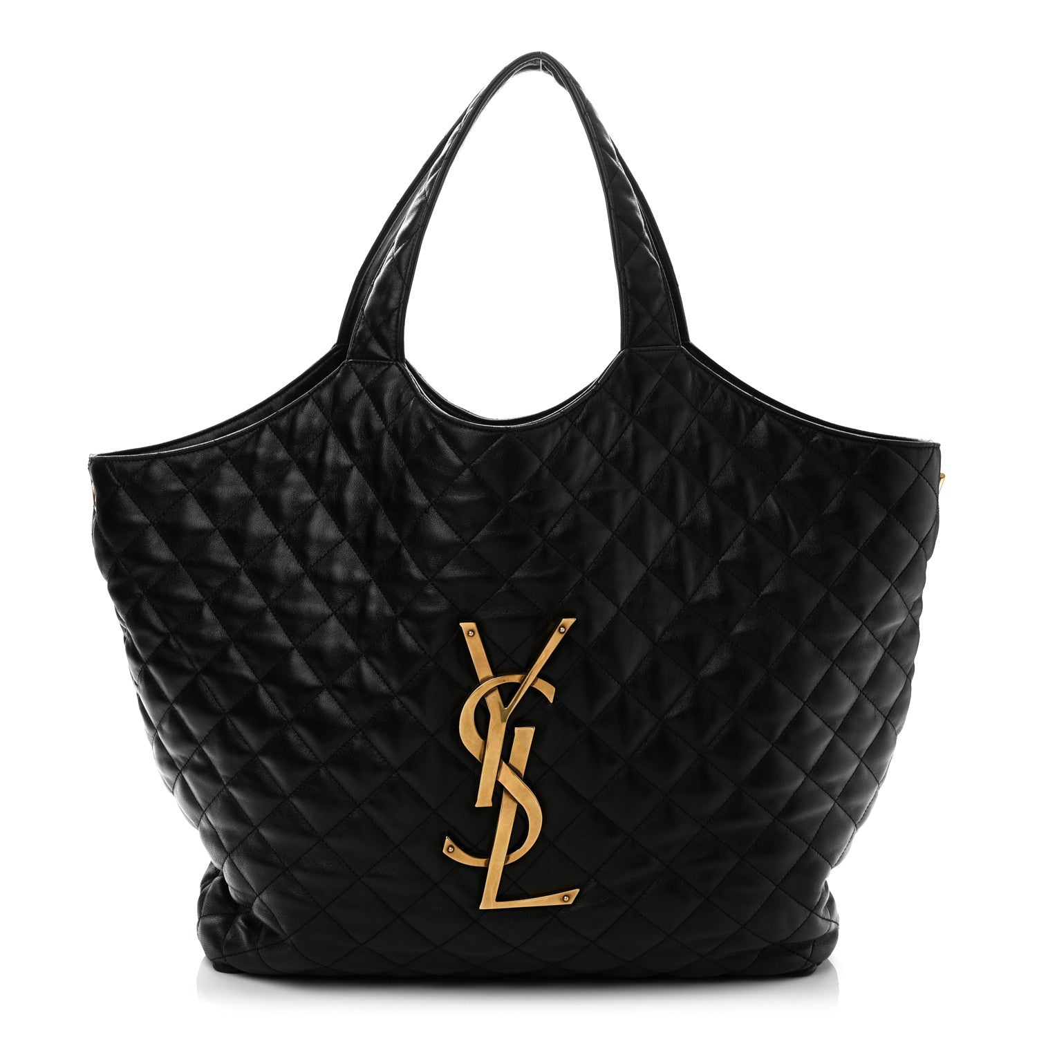 Saint Laurent Lambskin Quilted Maxi Icare Shopping Tote Black 1 of 10