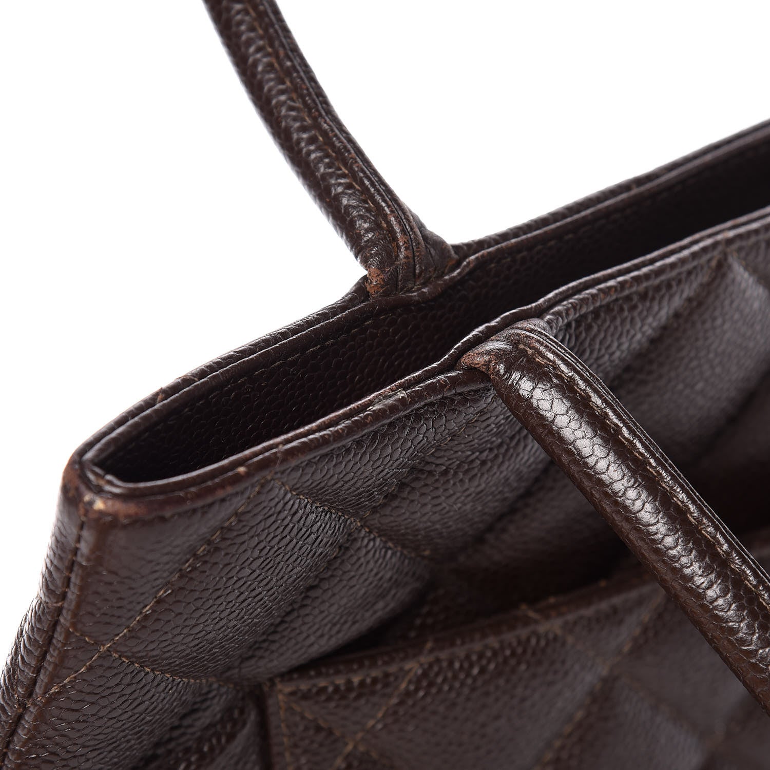 Chanel Caviar Quilted Medallion CC Tote Dark Brown 15 of 21