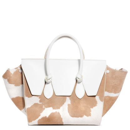 Celine Smooth Calfskin Pony Hair Medium Tie Knot Tote Natural 1 of 8