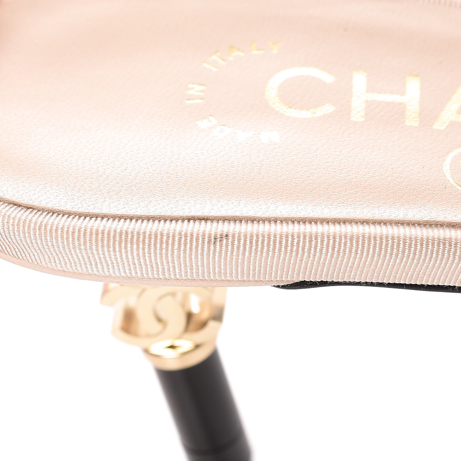 Chanel Grosgrain Lambskin CC Mules 36 Light Pink 9 of 10