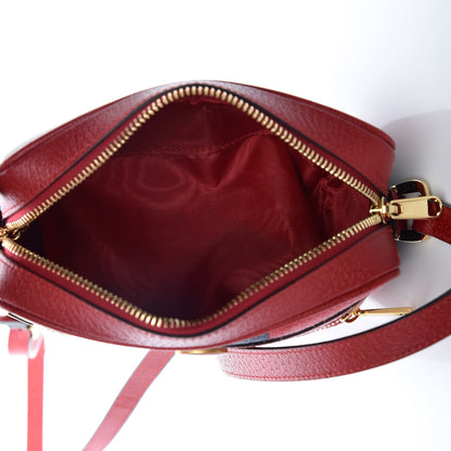 Gucci Canvas Sylvie Stripe Mini Ophidia Camera Bag Mystic White Hibiscus Red Maritime 5 of 9