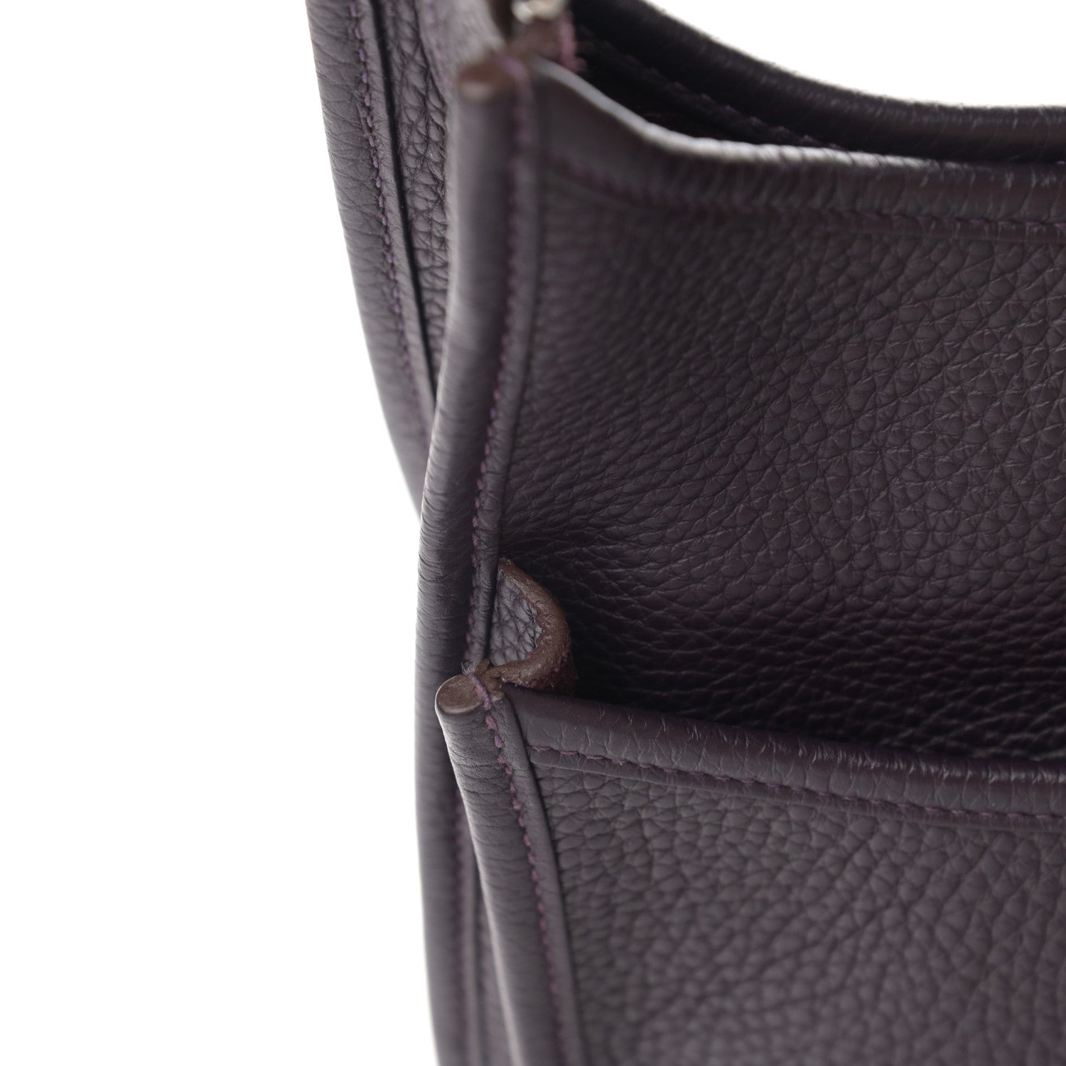 Hermes Taurillon Clemence Evelyne III PM Raisin 11 of 13