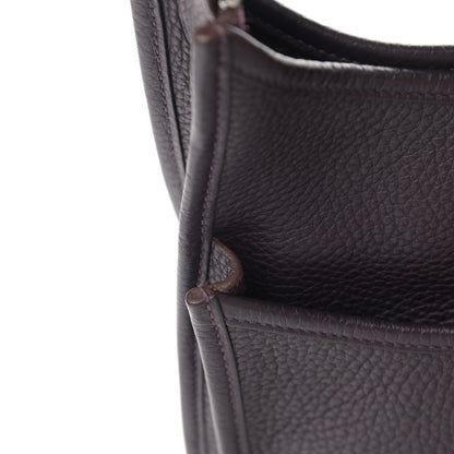 Hermes Taurillon Clemence Evelyne III PM Raisin 11 of 13