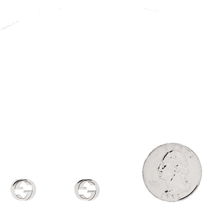 Gucci Sterling Silver Interlocking GG Stud Earrings 2 of 6