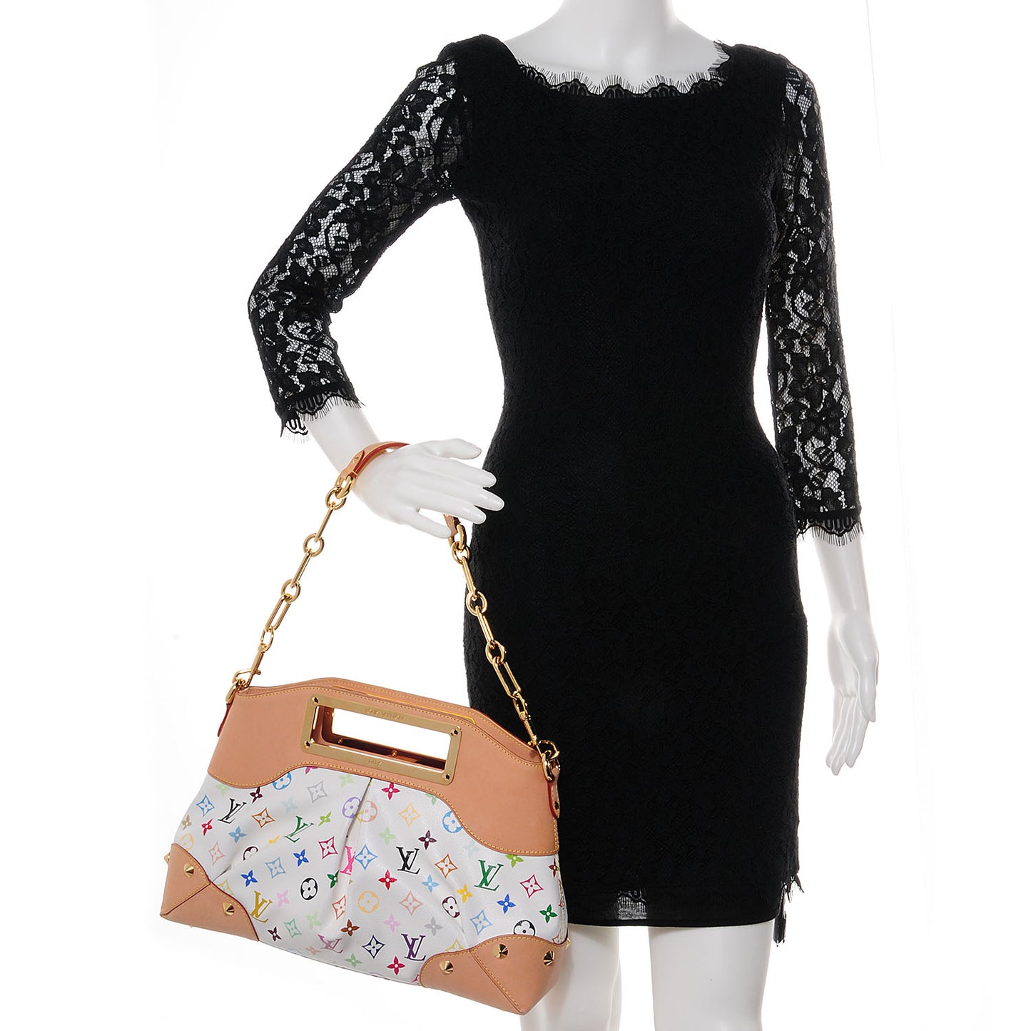 Monogram Multicolor Judy MM White