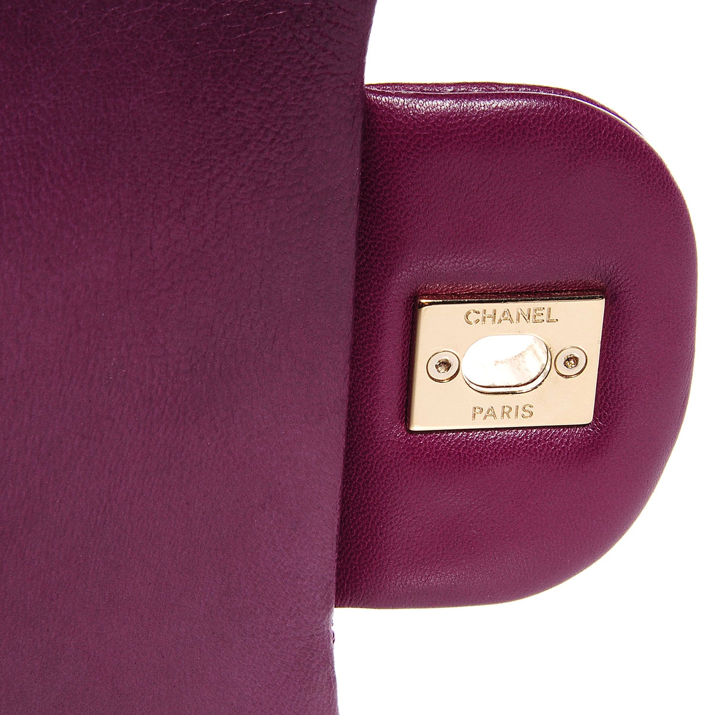 Lambskin Quilted Jumbo Single Flap Purple