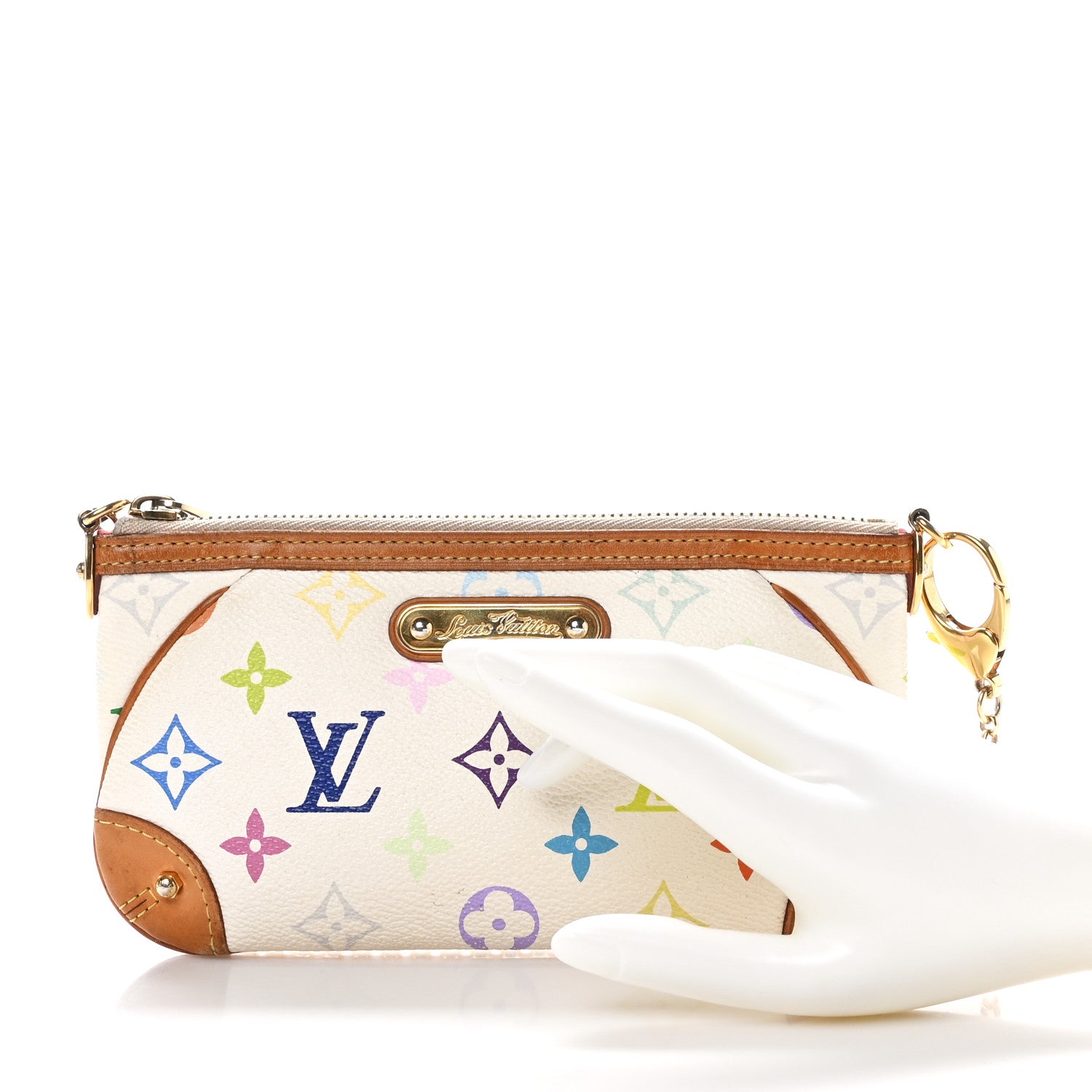 Louis Vuitton Monogram Multicolor Pochette Milla MM White 2 of 7