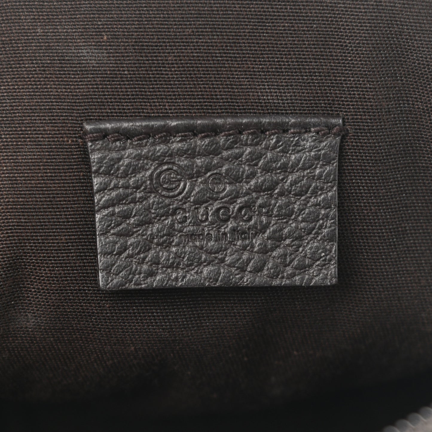 Calfskin Web Cosmetic Case Brown