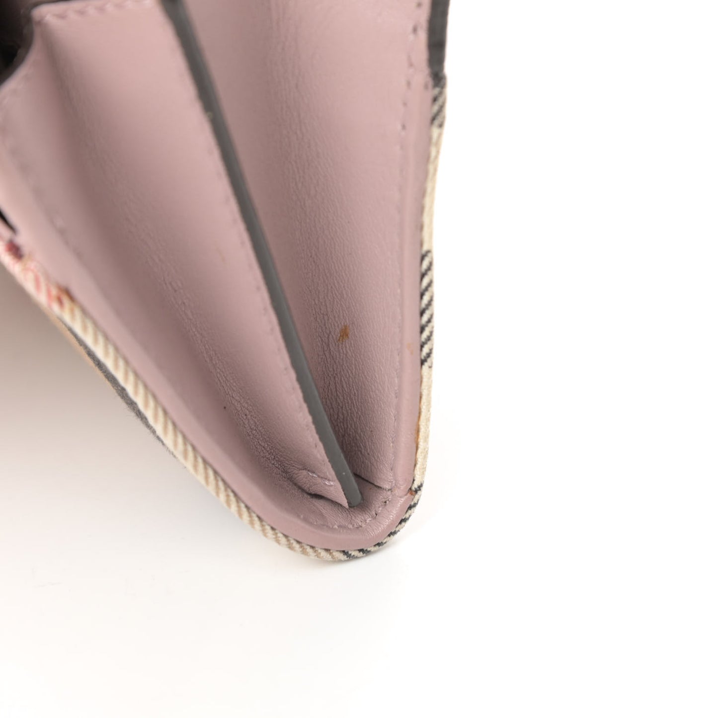 Calfskin House Check Porter Continental Wallet Pale Orchid