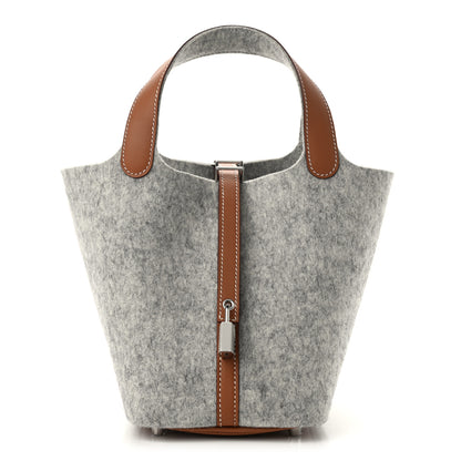 Hermes Feutre Swift Picotin Lock 18 PM Gris Clair Gold 1 of 11