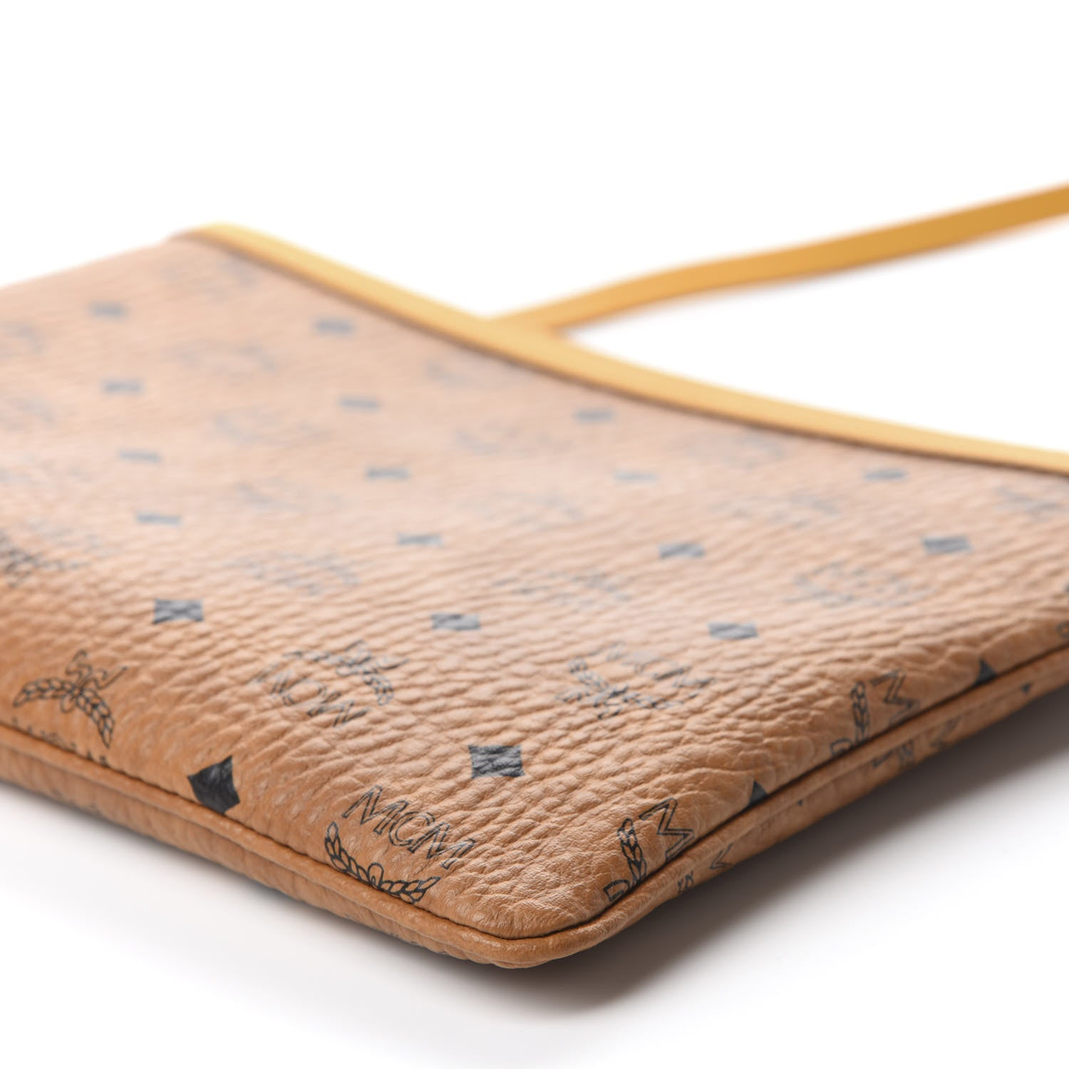 MCM Visetos Crossbody Pouch Cognac Yellow 7 of 11