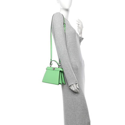 Fendi Shiny Nappa Petite Peekaboo I SEE U Satchel Edamame 2 of 13