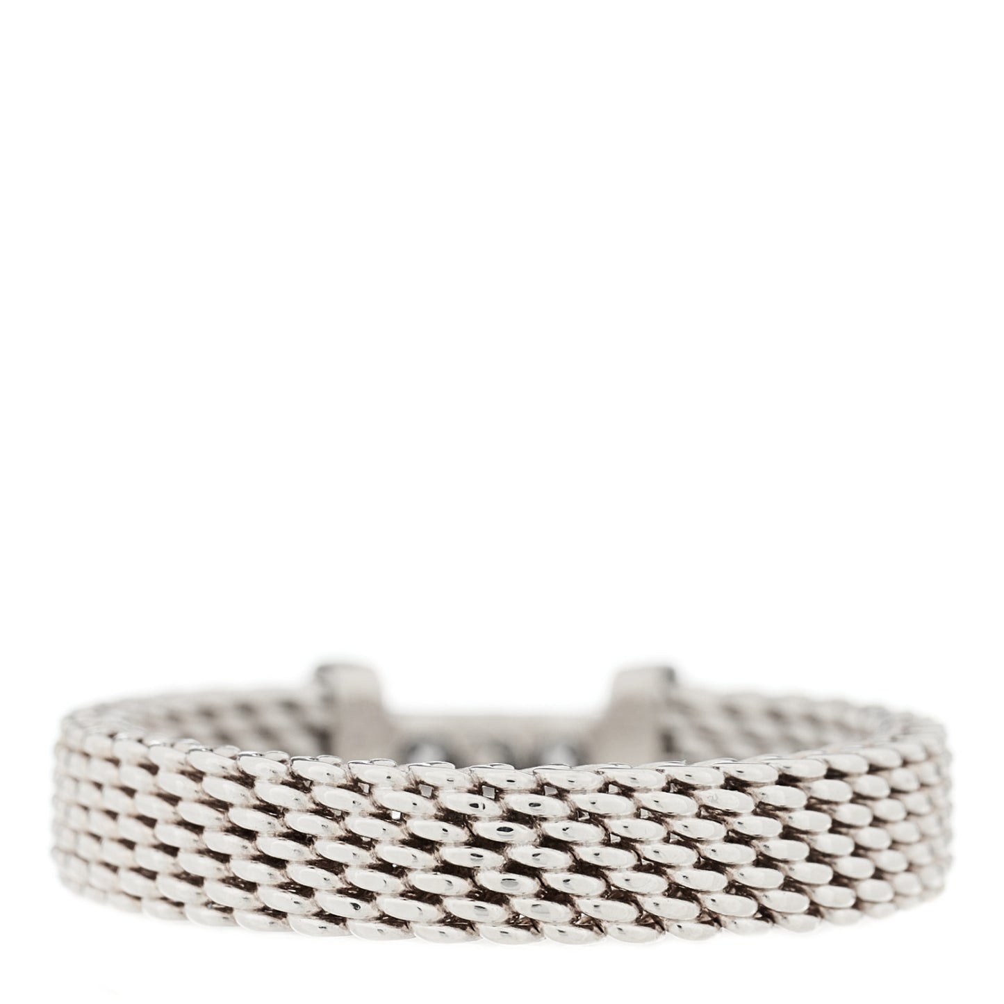 Sterling Silver Diamond Somerset Mesh Band Ring 47 4