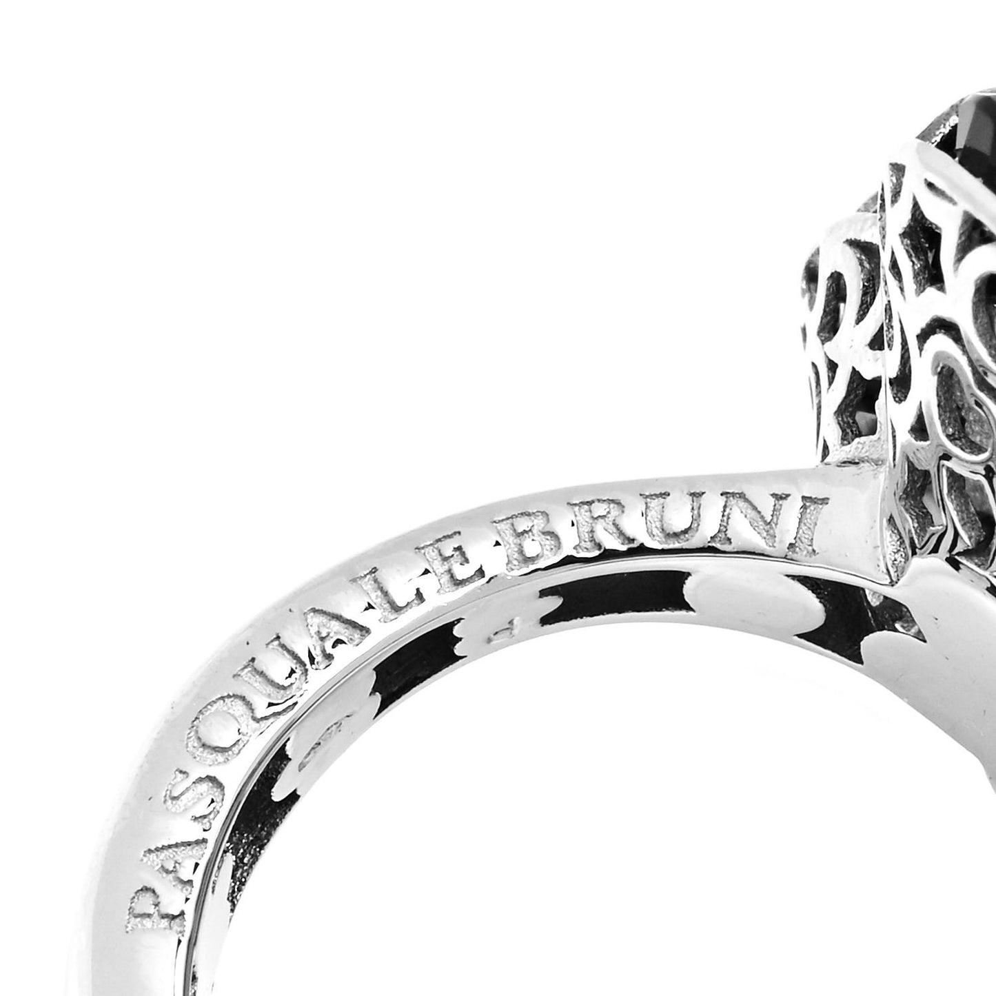 18K White Gold Black Onyx Spinel Diamond Mandala Ring 54 6.75