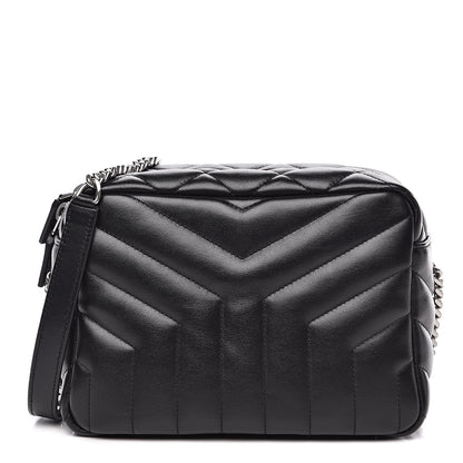 Saint Laurent Calfskin Y Quilted Monogram Small Loulou Bowling Bag Black 1 of 9